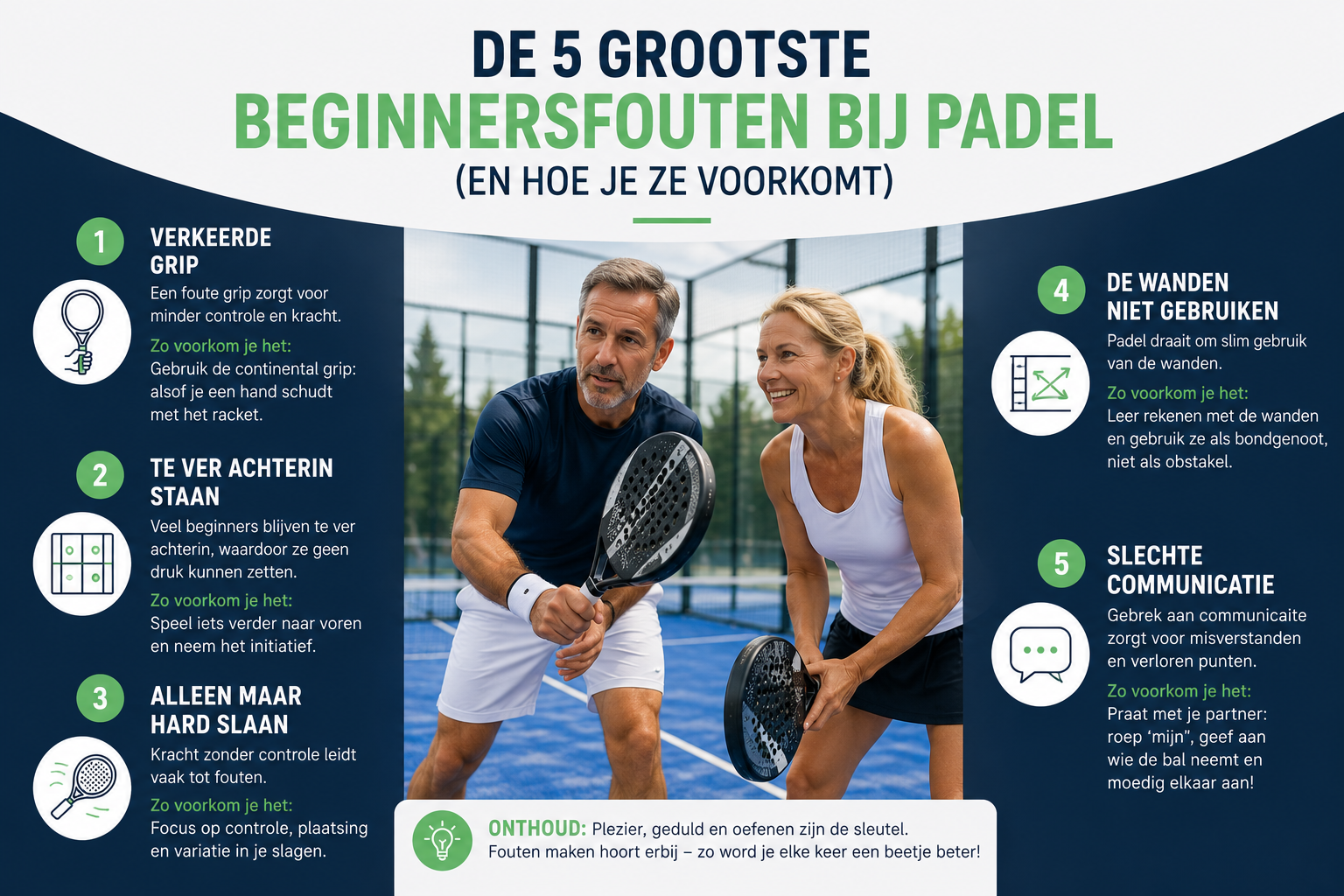 De 5 grootste beginnersfouten bij padel (en hoe je ze voorkomt)